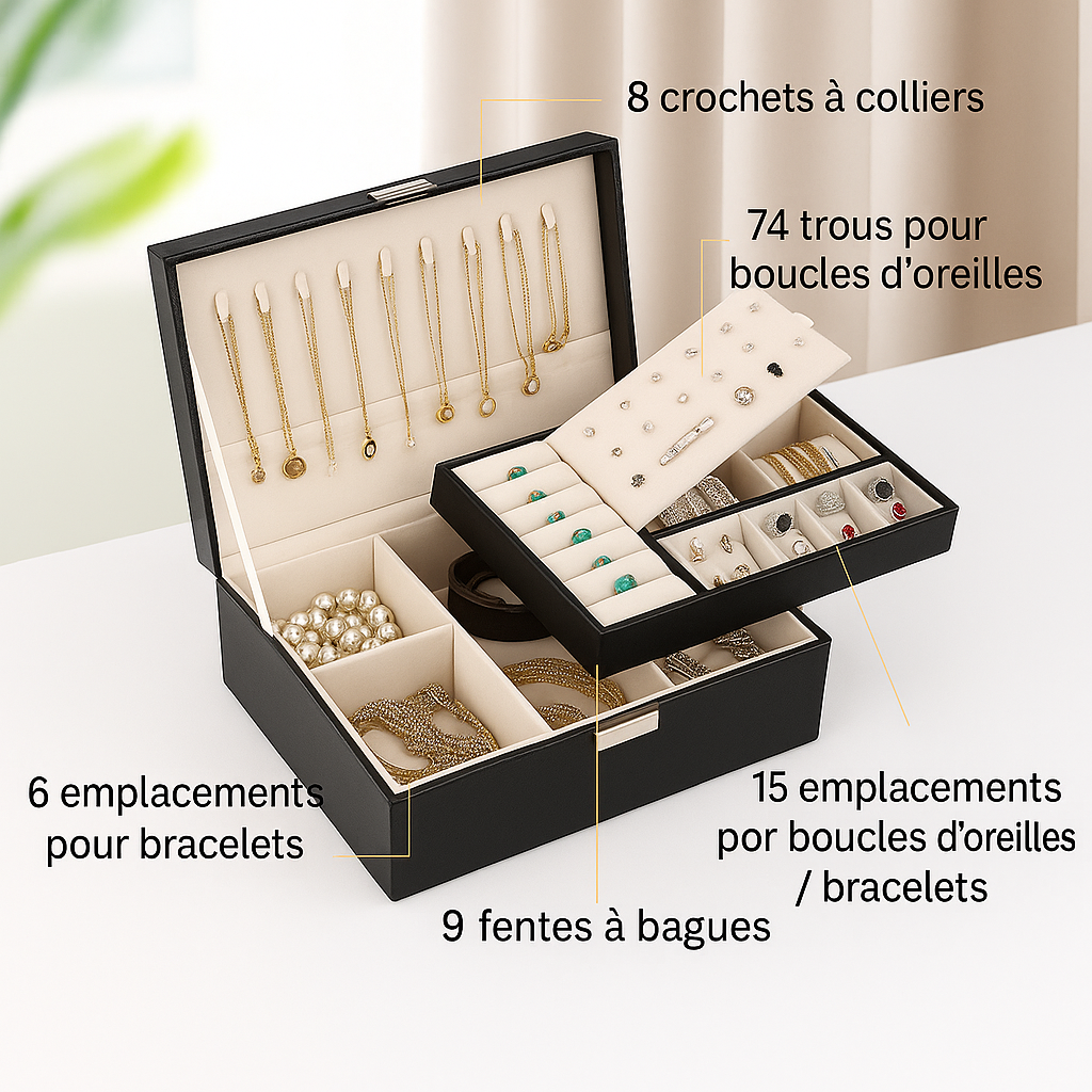 Boîte à Bijoux en Bois caracteristiques