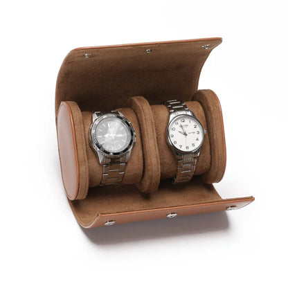 Boîte à Montres de Voyage 2 Emplacements marron
