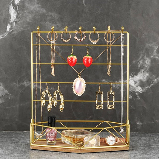 Portant à Bijoux en Métal et Bois