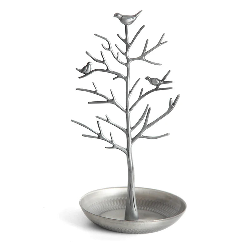 Porte-bijoux arbre argent
