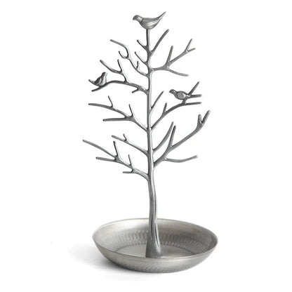 Porte-bijoux arbre argent