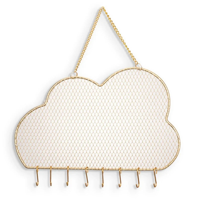 Porte Bijoux Mural Nuage fond blanc