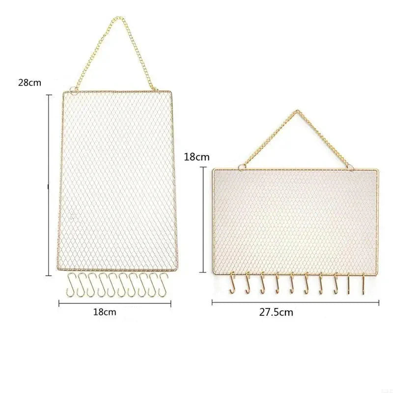 Portagioielli da Parete in Metallo e Legno