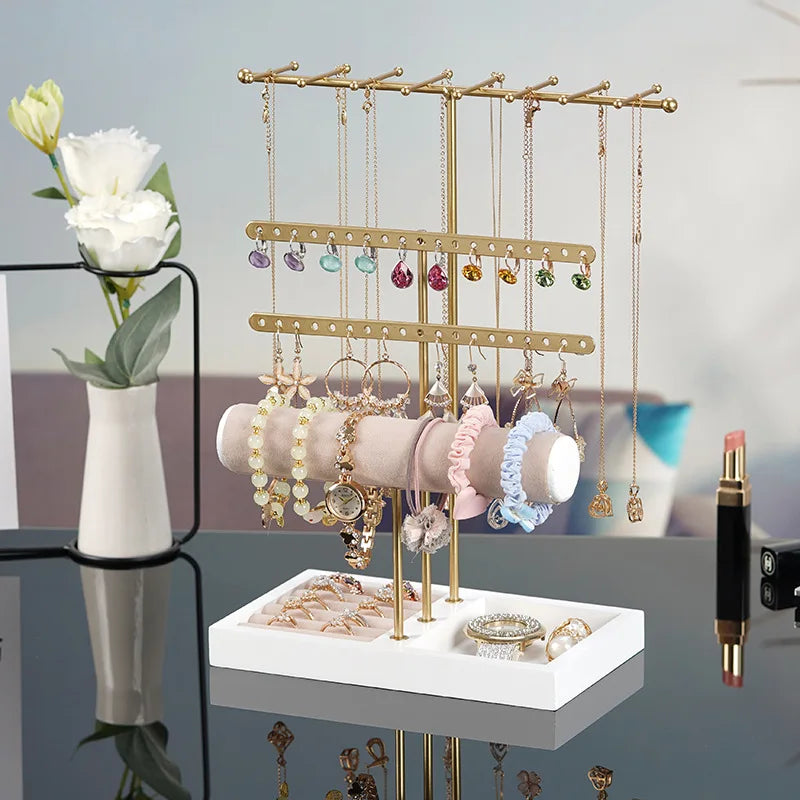 Portacollane e Gioielli in Metallo Dorato