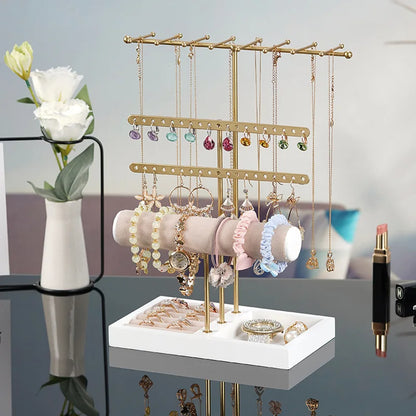 Portacollane e Gioielli in Metallo Dorato