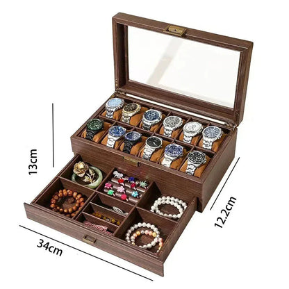 Scatola Porta Orologi in Legno – Grande Formato